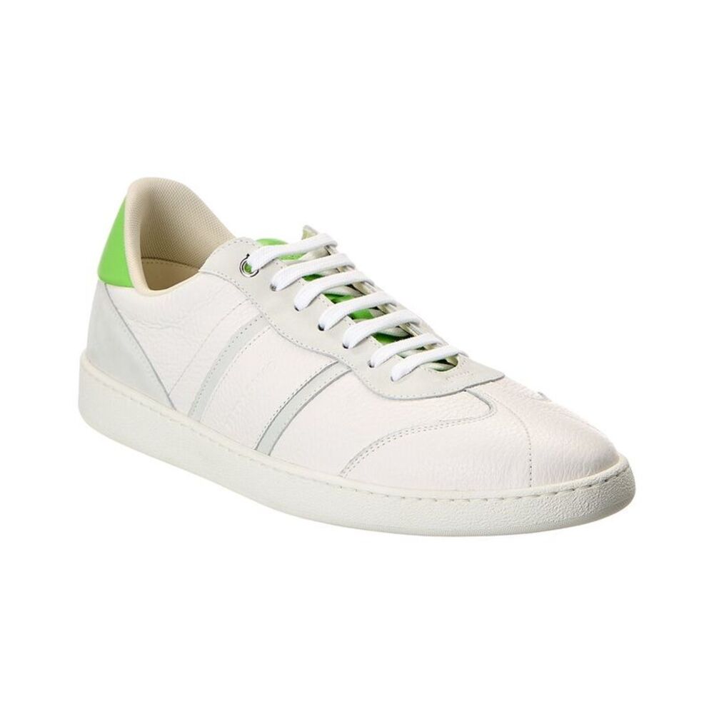 Ferragamo Achille 1 Leather Sneaker, White